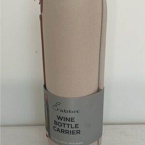 Rabbit Beige Wine Bottle Carrier